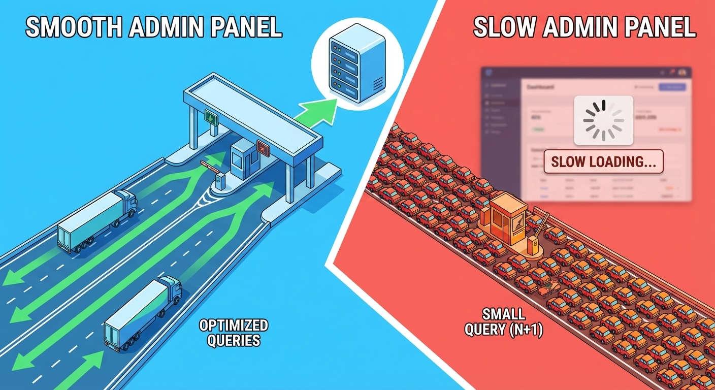 How a small database query can slow down the whole admin panel